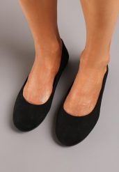 Czarne Balerinki Mahira. Czarne baleriny damskie Born2be, bez wzorów, bez obcasa, na płaskiej podeszwie. Za 39.99 zł.