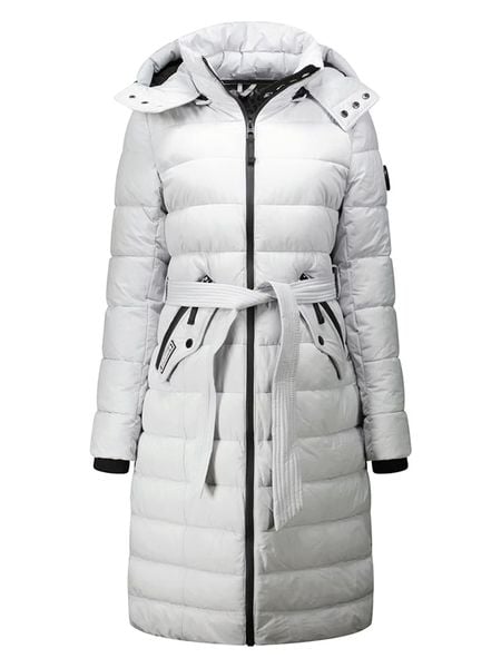 Geographical Norway Płaszcz pikowany "Cabima" w kolorze jasnoszarym rozmiar: XXL. Szare płaszcze damskie Geographical Norway, xxl, bez wzorów, z tkaniny. Za 246.53 zł.