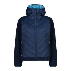 Kurtka puchowa damska z odpinanym kapturem CMP. Niebieskie kurtki damskie CMP, m, bez wzorów, z materiału. Za 346.00 zł.