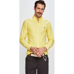 Polo Ralph Lauren - Koszula. Żółte koszule męskie Polo Ralph Lauren, xl, bez wzorów, z bawełny, bez kołnierzyka, bez ramiączek. W wyprzedaży za 379.90 zł.
