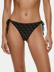 Guess Dół od bikini E6GO15 KCUO2 Czarny. Czarne bikini damskie Guess, z aplikacjami. Za 284.99 zł.
