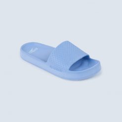 Klapki basenowe Speedo Entry. Niebieskie klapki damskie Speedo, bez wzorów, bez obcasa. Za 99.99 zł.
