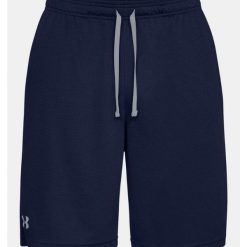 Spodenki męskie Under Armour Tech Mesh. Niebieskie szorty męskie Under Armour, z meshu, bez kołnierzyka. Za 97.99 zł.