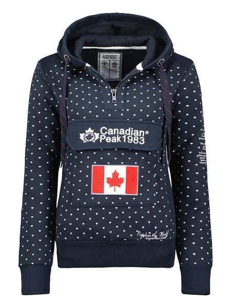 Canadian Peak Bluza "Gyrelle" w kolorze granatowym rozmiar: M. Niebieskie bluzy z kapturem damskie Canadian Peak, m, z bawełny. Za 135.17 zł.