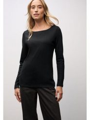 Street One Koszulka w kolorze czarnym rozmiar: 40. Czarne bluzki damskie Street One, bez wzorów, bez kołnierzyka. Za 91.77 zł.