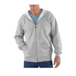 Bluza sportowa męska z kapturem Carhartt Midweight Hooded Zip Sweatshirt. Szare bluzy sportowe męskie Carhartt, bez wzorów, casualowe, bez kołnierzyka, bez ramiączek. Za 270.99 zł.