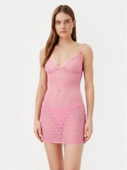 Guess Koszula nocna O5RX02 KCLB0 Różowy Slim Fit. Czerwone koszule nocne damskie Guess, z aplikacjami, z syntetyku. Za 129.99 zł.