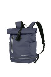 Plecak travelite Basics Roll-Up. Niebieskie plecaki damskie Travelite, bez wzorów, z materiału. Za 210.85 zł.