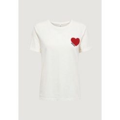 Koszulka crop top Kobieta ONLY Onlvica S/S Fold Up Velvet Top Box Ccjrs. Białe bluzki damskie Only, s, bez wzorów, z bawełny, bez kołnierzyka. Za 132.80 zł.