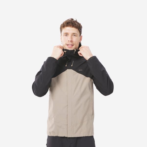 Second Life - Kurtka turystyczna męska Quechua MH150... - Stan Doskonały. Brązowe kurtki męskie QUECHUA, l, bez wzorów, z materiału, z kapturem. Za 169.99 zł.