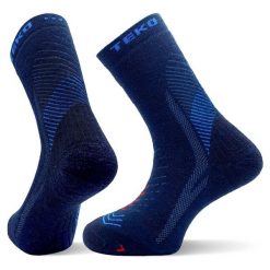 Skarpety sportowe z wełny Merino Teko ecoHIKE Medium Full Cushion Hiking 3.0. Niebieskie skarpetki męskie TEKO, bez wzorów, z wełny. Za 63.00 zł.