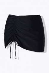 Damskie Spódnica do pływania marszczenie zintegrowane figi. Niebieskie figi damskie Ulla Popken, plus size, bez wzorów, z elastanu. Za 111.99 zł.