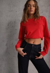 Czerwona Casualowa Bluza z Bawełną Akko. Czerwone bluzy bez kaptura damskie Renee, l, z bawełny. Za 44.99 zł.