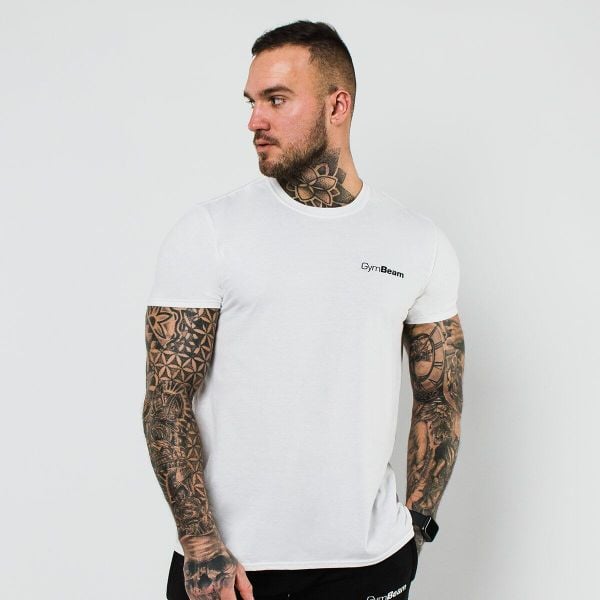 Koszulka Basic White GymBeam. Białe bielizna termoaktywna męska GYMBEAM, m, bez wzorów. Za 44.90 zł.
