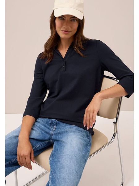 Cecil Koszulka w kolorze granatowym rozmiar: XL. Niebieskie bluzki damskie Cecil, xl, bez wzorów, bez kołnierzyka. Za 78.66 zł.