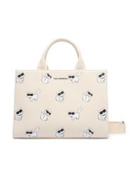 KARL LAGERFELD Torebka B3W50064 Beżowy. Brązowe torebki klasyczne damskie Karl Lagerfeld, bez wzorów, z materiału, bez dodatków. Za 549.99 zł.