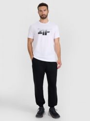 4F Spodnie dresowe joggery męskie - czarne XL. Czarne spodnie dresowe męskie 4f, bez wzorów, z bawełny. Za 169.99 zł.