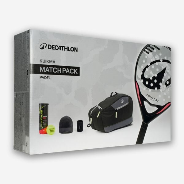 Zestaw do padla Kuikma Match – rakieta, torba, piłki, czapka i opaska. Brązowe czapki męskie KUIKMA, bez wzorów, z kauczuku. Za 439.99 zł.