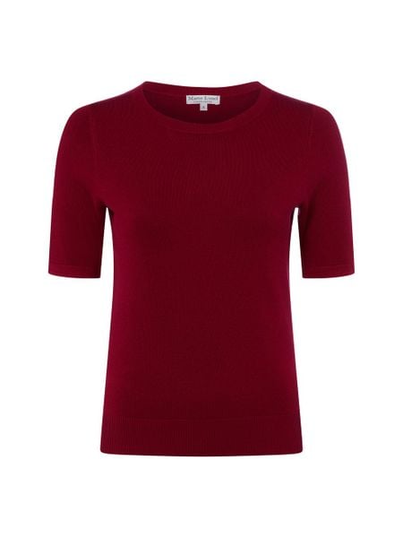 Marie Lund Sweter Kobiety drobna dzianina czerwony, S. Czerwone swetry klasyczne damskie Marie Lund, s, z dzianiny, bez kołnierzyka. Za 159.95 zł.