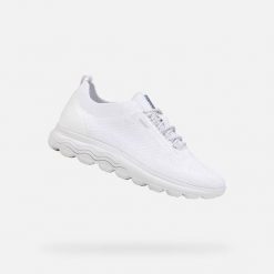 Buty GEOX D SPHERICA Biały. Białe obuwie treningowe damskie Geox, do biegania. Za 456.40 zł.