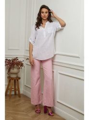 Fleur de Lin Bluzka "Msof" w kolorze białym rozmiar: S. Białe bluzki damskie Fleur de Lin, s, bez wzorów, bez kołnierzyka, bez ramiączek. Za 159.95 zł.