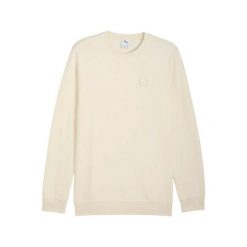 Beżowa bluza męska crew neck Essentials Elevated. Brązowe bluzy bez kaptura męskie Puma, m. Za 196.55 zł.