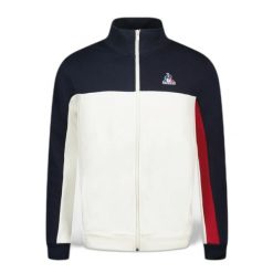 Kurtka z dresu Le Coq Sportif Tri SP N°1. Białe kurtki męskie Le Coq Sportif, m, bez wzorów, z dresówki, eleganckie, bez kaptura. W wyprzedaży za 390.85 zł.