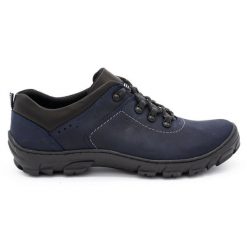 Kampol Buty męskie trekkingowe 36 granatowe niebieskie. Niebieskie buty trekkingowe męskie ze skóry, bez zapięcia, trekkingowe. Za 423.31 zł.