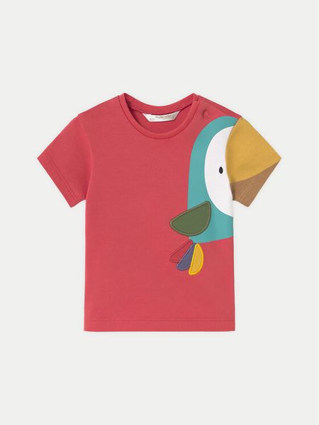 Mayoral T-Shirt 1037 Czerwony Regular Fit. Czerwone t-shirty chłopięce Mayoral, bez wzorów, z bawełny, bez ramiączek. Za 29.99 zł.