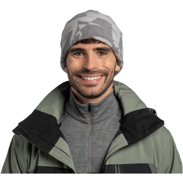 Czapka BUFF POLAR PRINTS BEANIE BONDU. Szare czapki męskie Buff, z polaru. W wyprzedaży za 109.90 zł.