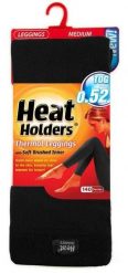 Legginsy damskie z uchwytami termicznymi, czarne. Czarne legginsy damskie HEAT HOLDERS, s, bez wzorów, z dzianiny. Za 139.99 zł.