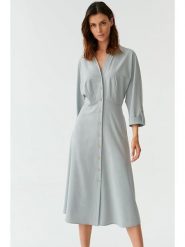 TATUUM Sukienka w kolorze jasnoszarym rozmiar: 38. Szare sukienki damskie Tatuum, bez wzorów, bez kołnierzyka, bez ramiączek, midi. Za 148.26 zł.