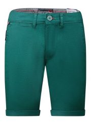 Geographical Norway Bermudy "Pacidor" w kolorze zielonym rozmiar: S. Zielone szorty męskie Geographical Norway, bez wzorów, z bawełny. Za 100.99 zł.
