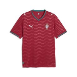 Męska koszulka domowa reprezentacji Portugalii 2026 PUMA. Czerwone t-shirty sportowe męskie Puma, m, bez ramiączek, do piłki nożnej. Za 429.00 zł.