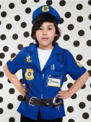 Karnawałowy kostium policjanta - niebieski. Niebieskie stroje jednoczęściowe damskie Sinsay, s, bez wzorów. Za 35.99 zł.