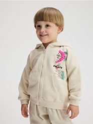 Bluza oversize z kapturem - beżowy. Brązowe bluzy i bluzki niemowlęce Reserved, bez wzorów, z bawełny, bez ramiączek, z kapturem. W wyprzedaży za 19.99 zł.