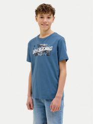 Jack & Jones Junior T-Shirt Hawaii 12269916 Niebieski Standard Fit. Niebieskie t-shirty chłopięce JACK & JONES Junior, bez wzorów, z bawełny, bez ramiączek. Za 39.99 zł.