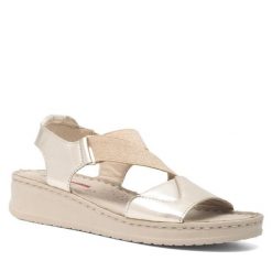 Sandały Go Soft. Żółte sandały damskie GO SOFT, bez wzorów, bez obcasa, na koturnie. Za 169.99 zł.