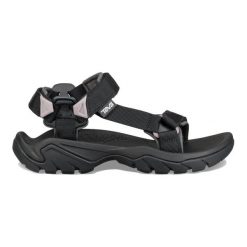 Sandały turystyczne damskie Teva Terra Fi 5 Universal. Czarne obuwie trekkingowe damskie Teva, bez wzorów, bez obcasa. Za 345.99 zł.