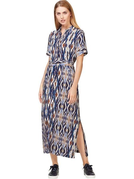 Heine Sukienka ze wzorem rozmiar: 36. Sukienki damskie Heine, bez wzorów, z wiskozy, bez kołnierzyka, bez ramiączek, maxi. Za 74.11 zł.