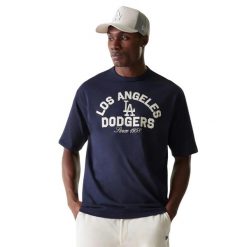 T-shirt Heritage Dodgers. Niebieskie szorty męskie New Era, l, z bawełny. Za 175.00 zł.