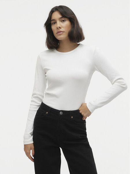 Vero Moda Bluzka Chloe 10306897 Biały Slim Fit. Białe bluzki damskie Vero Moda, l, bez wzorów, z bawełny, bez ramiączek. Za 99.99 zł.