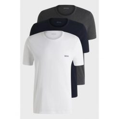 Zestaw koszulek z krótkim rękawem BOSS Tshirt RN 3-pack. T-shirty męskie Hugo Boss, bez wzorów, bez kołnierzyka. Za 199.00 zł.