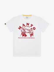 MANTO t-shirt BOXEO biały. Białe t-shirty damskie Manto, xs, bez wzorów, z bawełny, bez kołnierzyka. Za 109.00 zł.