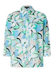 More & More Koszula w kolorze błękitno-biało-zielonym rozmiar: 46. Białe koszule damskie MORE & MORE, bez wzorów, z bawełny, bez kołnierzyka, bez ramiączek. Za 78.99 zł.