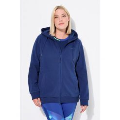 Damskie Kurtka z kapturem wstawki tkane kaptur 2-kierunkowy zamek błyskawiczny. Niebieskie kurtki damskie Ulla Popken, plus size, bez wzorów, z bawełny, z kapturem. W wyprzedaży za 300.99 zł.