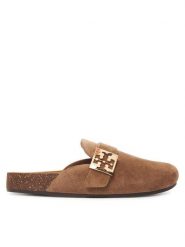 Tory Burch Klapki Mellow Mule 154446 Brązowy. Brązowe klapki damskie Tory Burch, bez wzorów, ze skóry, bez obcasa. Za 1,439.00 zł.