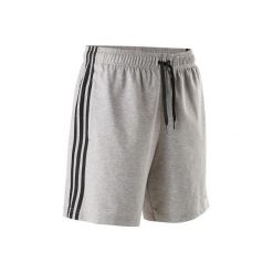 Spodenki Gym & Pilates 3S 500 męskie. Szare szorty męskie Adidas, m, z bawełny, na jogę i pilates. Za 99.99 zł.