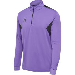 Bluza półzapięta Hummel Authentic. Fioletowe bluzy bez kaptura męskie HUMMEL, xl, z poliesteru. Za 254.70 zł.
