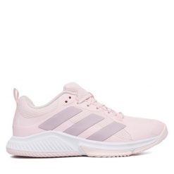 Buty halowe adidas. Czerwone buty sportowe na co dzień damskie Adidas, bez wzorów. Za 399.99 zł.